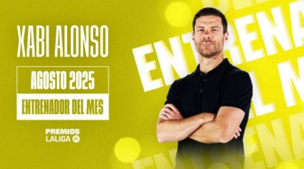 东南配资 官方：3战全胜，皇马主帅阿隆索当选西甲8月最佳主教练