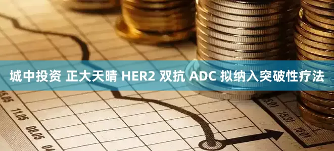 城中投资 正大天晴 HER2 双抗 ADC 拟纳入突破性疗法